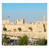 Panoramic Jerusalem Old City Walls Sukkah Sing... | Sukkah Decorations