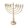 Extra Large Gold Color Chanukah Menorah with Dec... | Hanukkah Menorah