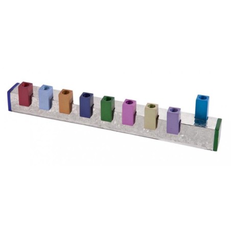 Menorah de Hanoukka en métal martelé Yair Emanuel avec... | Hanoukka Menorah