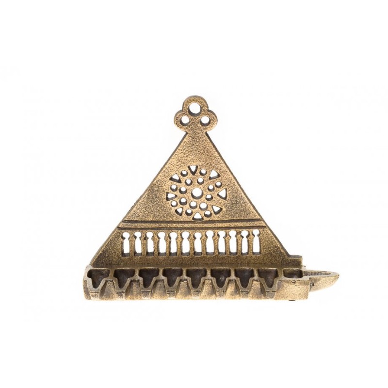 Réplique triangulaire Menorah Produits du musée d'Israël | Hanoukka Menorah