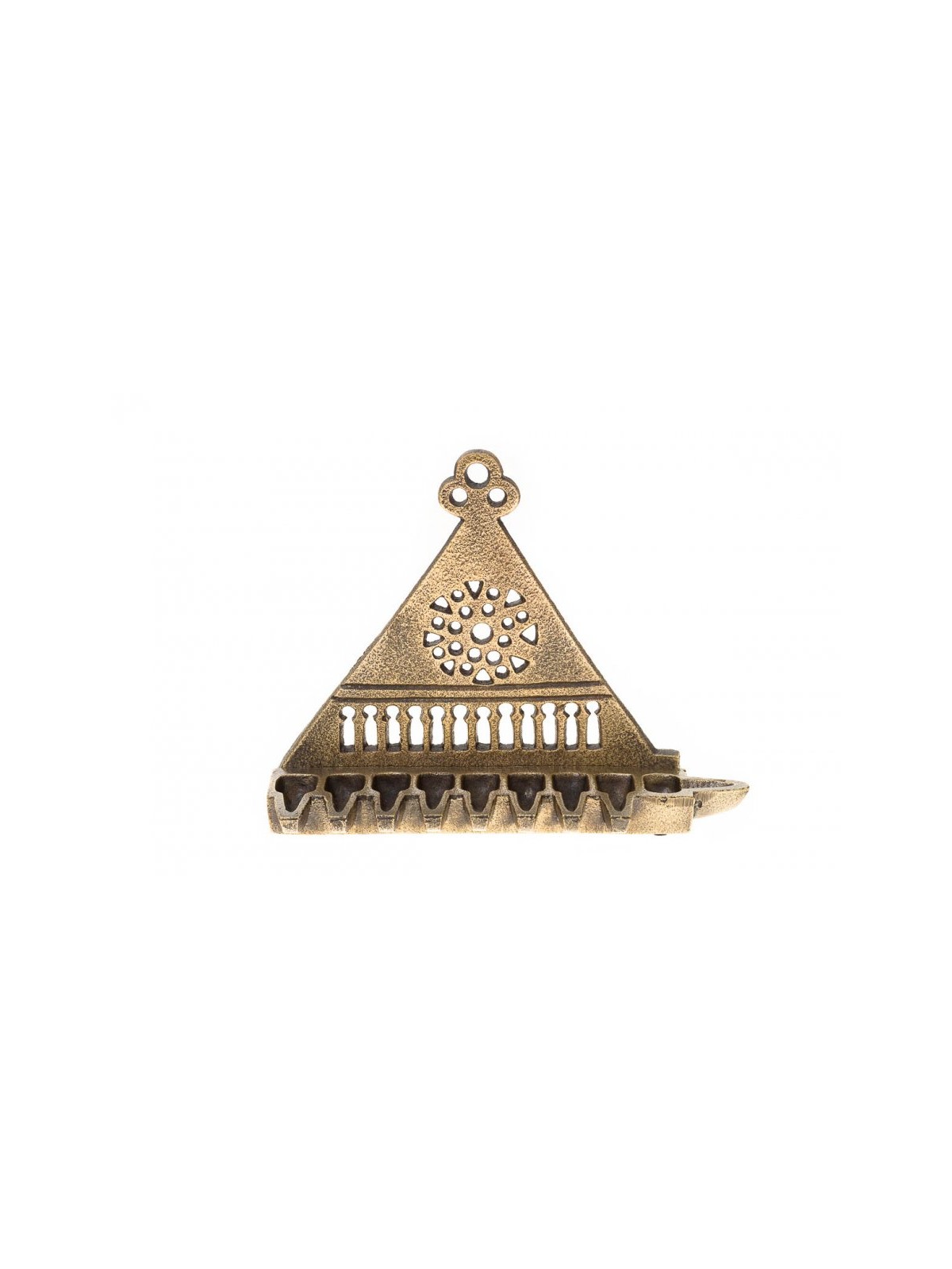 Triangular Replica Menorah Israel Museum Products | Hanukkah Menorah