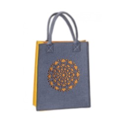 Dorit Judaica Womans Tote Bag Gray and Mu... | Jewish Gift from Israel