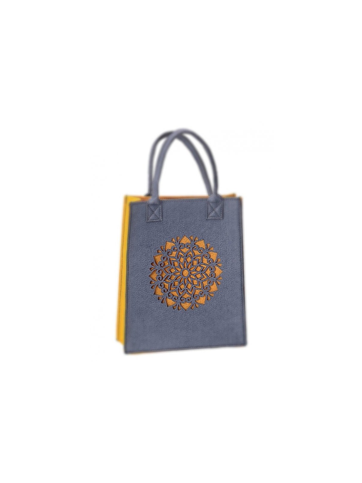 Dorit Judaica Womans Tote Bag Gray and Mu... | Jewish Gift from Israel