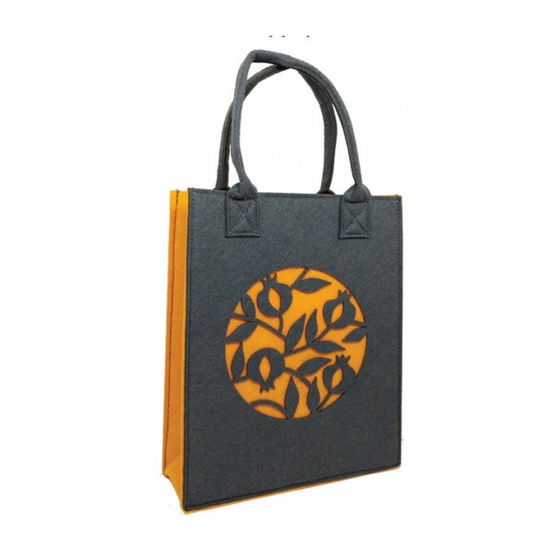 Dorit Judaica Womans Tote Bag Gray and Mu... | Jewish Gift from Israel