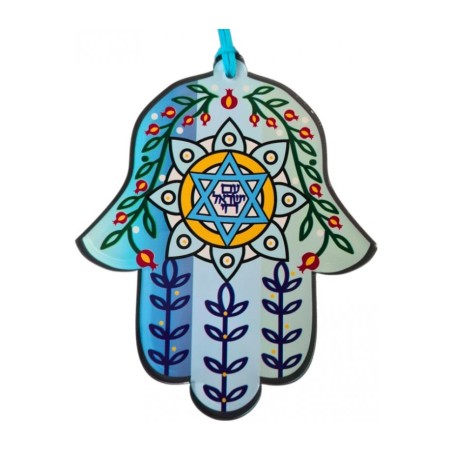 Dorit Judaica Hamsa Lucite Wall Hanging Colorful Am Y... | Hamsa Hands