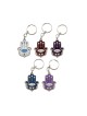 Colorful Hamsa Keychain Mazak Mazal in Hebrew w... | Judaica Keychains