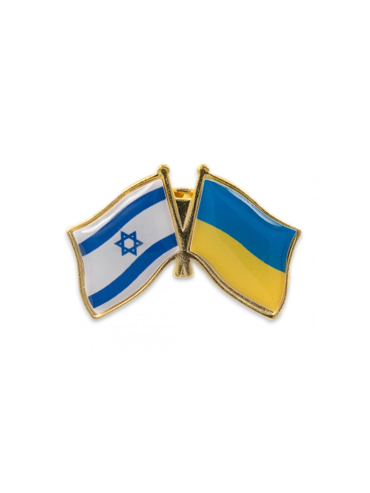 Épinglette des drapeaux d’Israël et de l’Ukraine | Épinglettes