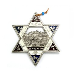 Silver Plated Star of David Wall Hanging with Twelv... | Star of David