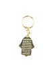 Hamsa Keychain with Hebrew Chai Star of David M... | Judaica Keychains