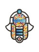 Dorit Judaica Hamsa Wall Hanging in Vitrage Art Style... | Hamsa Hands