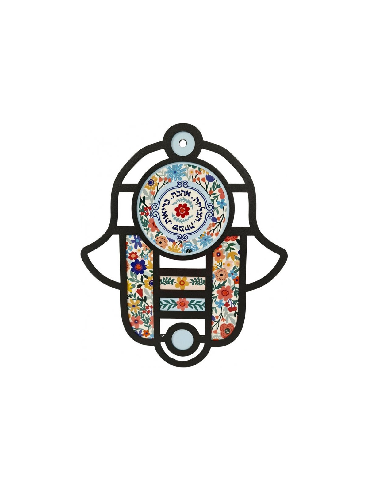 Dorit Judaica Hamsa Wall Hanging in Stained Glass Art... | Hamsa Hands