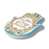 Textured Ceramic Hamsa Magnet Shalom with Dove of ... | Jewish Magnets