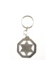 Keychain with Blue and White Star of David in 8... | Judaica Keychains