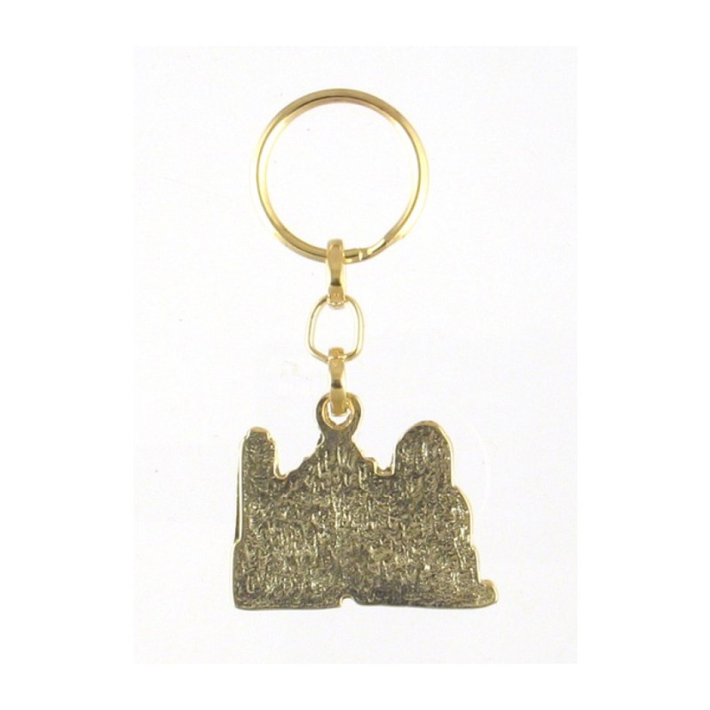 Colorful Metal Keychain Jerusalem Image | Judaica Keychains