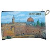 Jerusalem Zippered Fabric Purse Gleaming ... | Jewish Gift from Israel