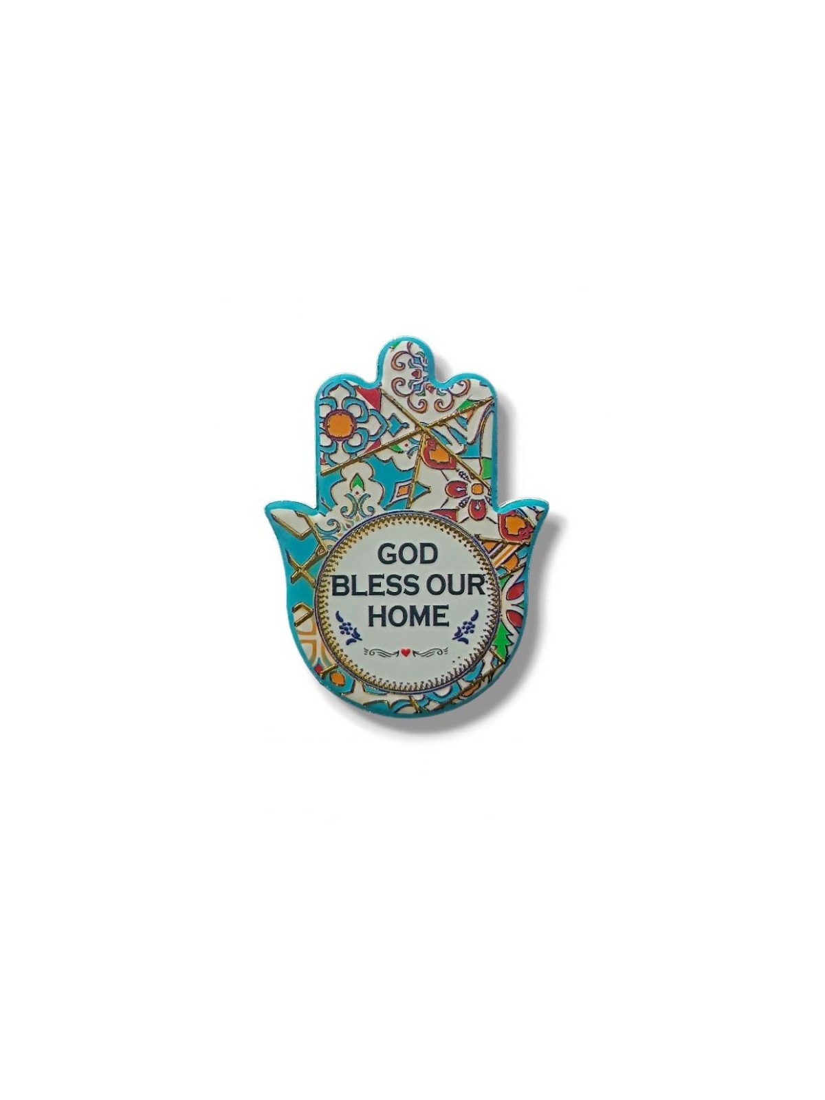 Textured Ceramic Hamsa Magnet Contemporary Design ... | Jewish Magnets