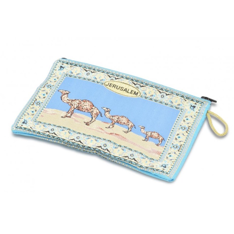 Embroidered Fabric Purse Jerusalem Camel ... | Jewish Gift from Israel