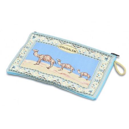 Sac à main en tissu brodé Jerusalem Camel... | Cadeau juif d'Israël