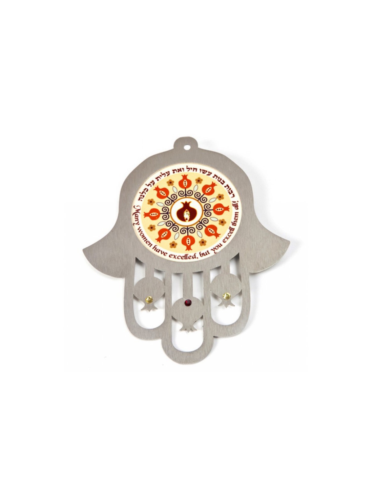Dorit Judaica Orange Shades Wall Hamsa Eishet Chayil ... | Hamsa Hands