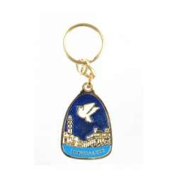 Jerusalem Keychain with Dove of Peace | Judaica Keychains