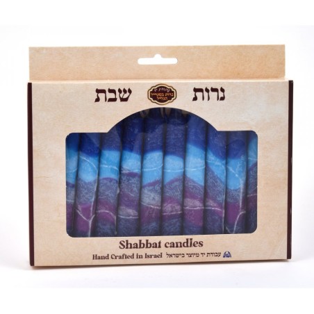 Decorative Handmade Galilee Shabbat Candles Shade... | Sabbath Candles