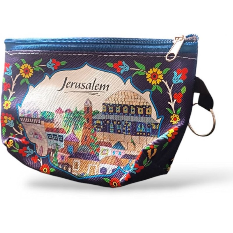 Colorful Polyester Change Purse %96 Jerus... | Jewish Gift from Israel