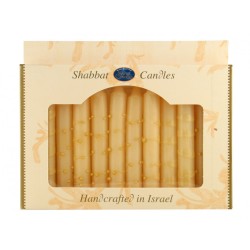 Decorative Handmade Galilee Shabbat Candles Gold ... | Sabbath Candles