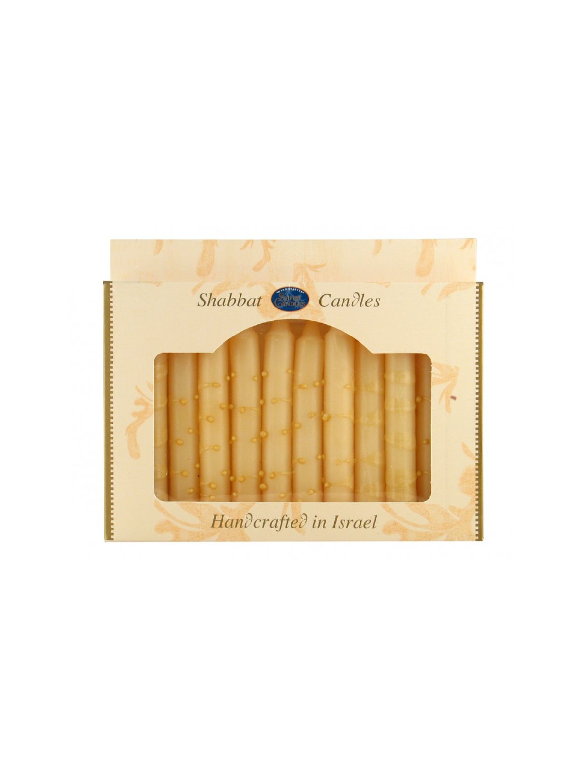 Decorative Handmade Galilee Shabbat Candles Gold ... | Sabbath Candles