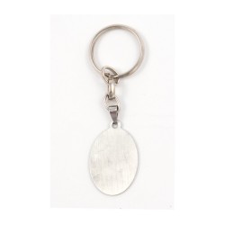Dog Tag Key Ring Framed Dove of Peace with %93S... | Judaica Keychains