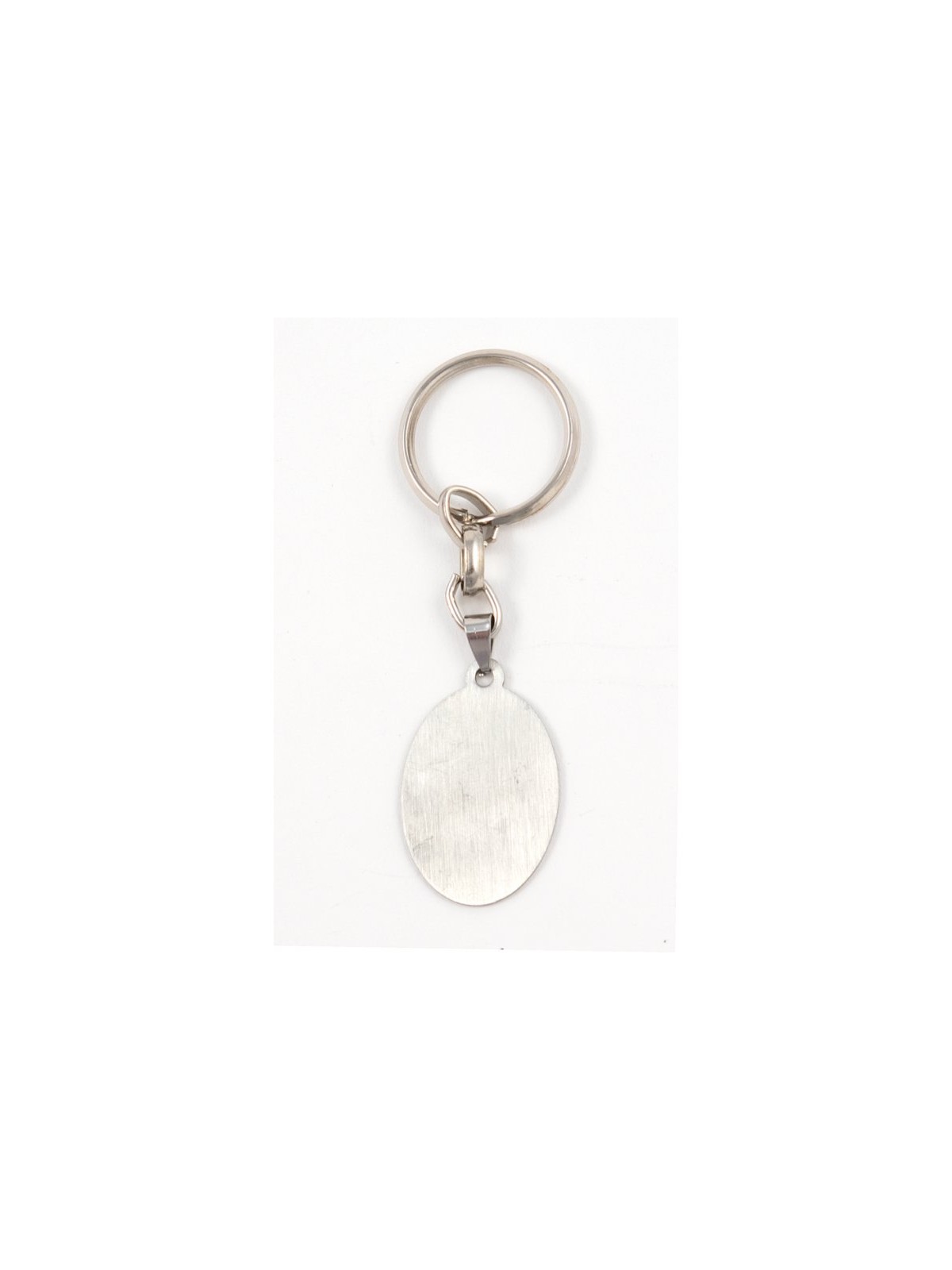 Dog Tag Key Ring Framed Dove of Peace with %93S... | Judaica Keychains