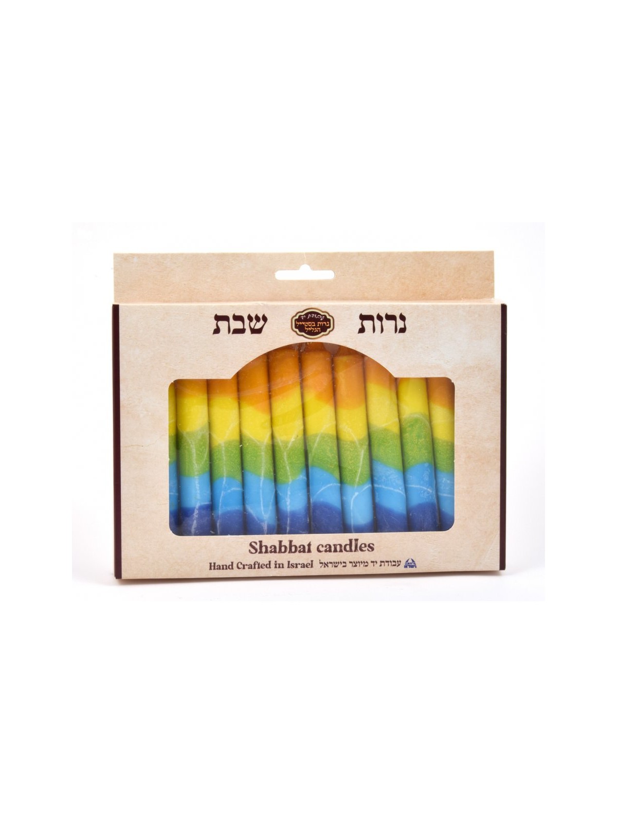 Bougies décoratives faites à la main en Galilée Shabbat Vert... | Bougies de sabbat
