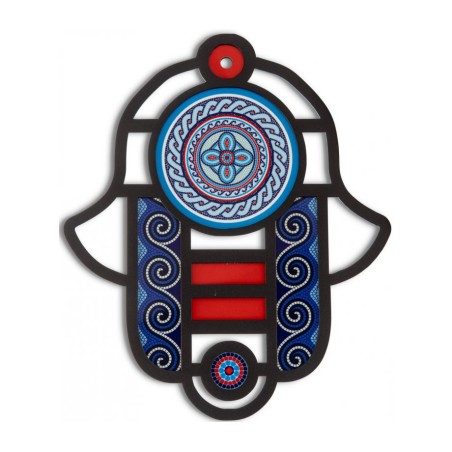Dorit Judaica Modern Wall Hamsa in Stained Glass Art ... | Hamsa Hands