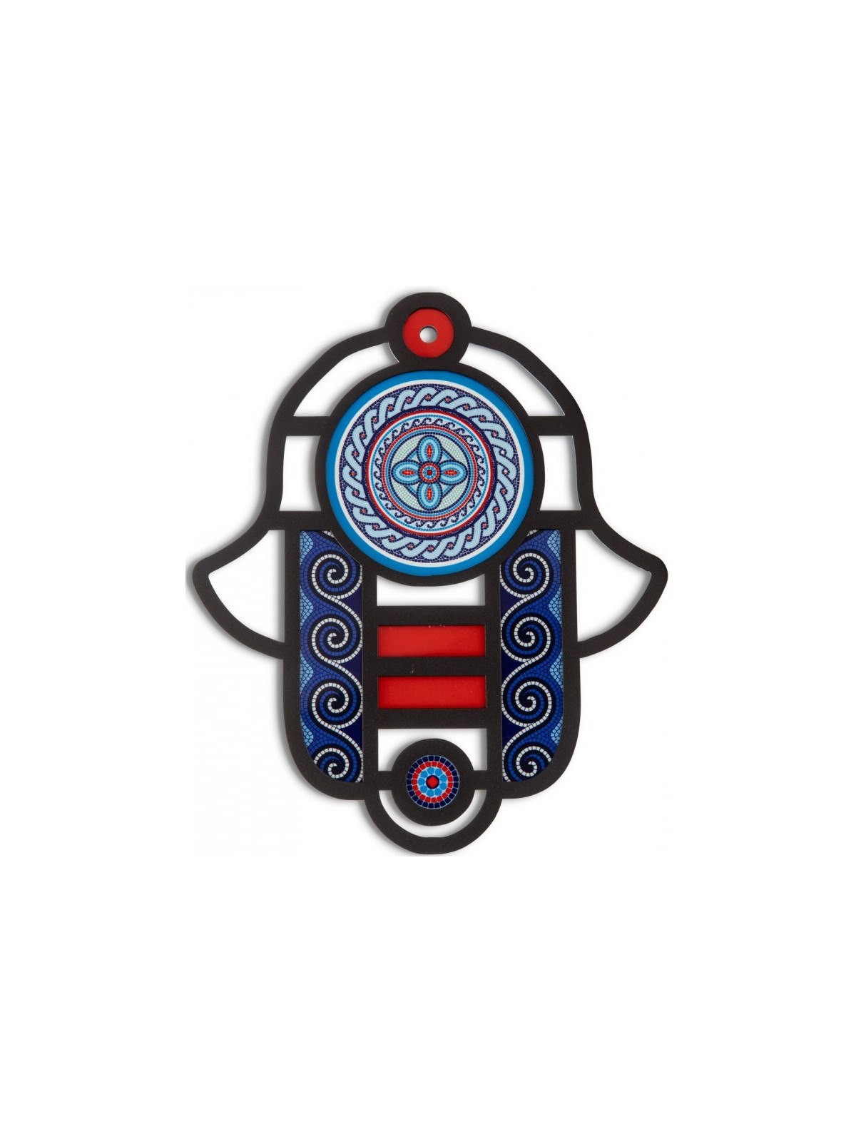 Dorit Judaica Modern Wall Hamsa in Stained Glass Art ... | Hamsa Hands