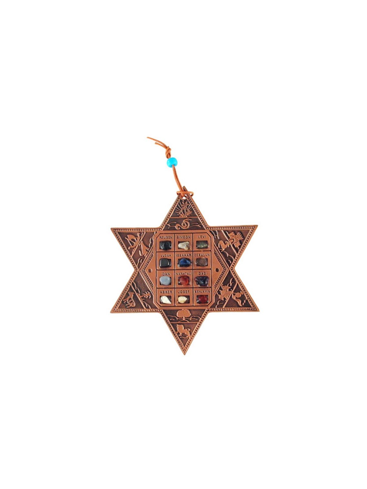 Star of David Wall Decoration with Twelve Tribes an... | Star of David