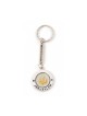 Silver Key Chain with Swivel Center Gold Peace ... | Judaica Keychains