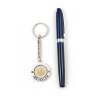 Silver Key Chain with Swivel Center Gold Peace ... | Judaica Keychains