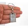 Dog Tag Key Ring Framed Star of David and Israe... | Judaica Keychains