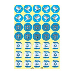 Blue and White Stickers Emblems of State of Israel | Judaica Stickers