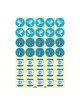 Blue and White Stickers Emblems of State of Israel | Judaica Stickers