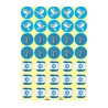Blue and White Stickers Emblems of State of Israel | Judaica Stickers