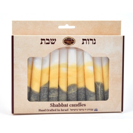 Decorative Handmade Galilee Shabbat Candles Bronz... | Sabbath Candles