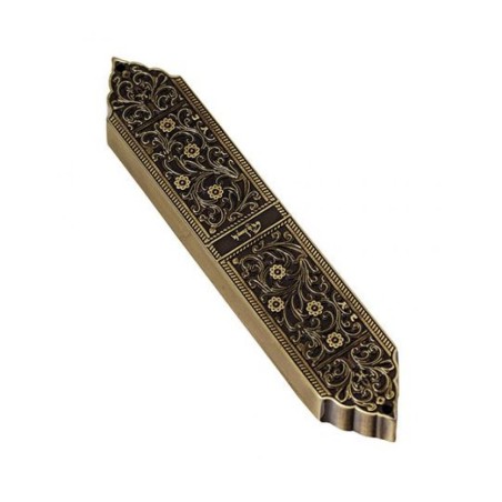 Brass Finish Artistic Mezuzah Case Replica of Israe... | Metal Mezuzah