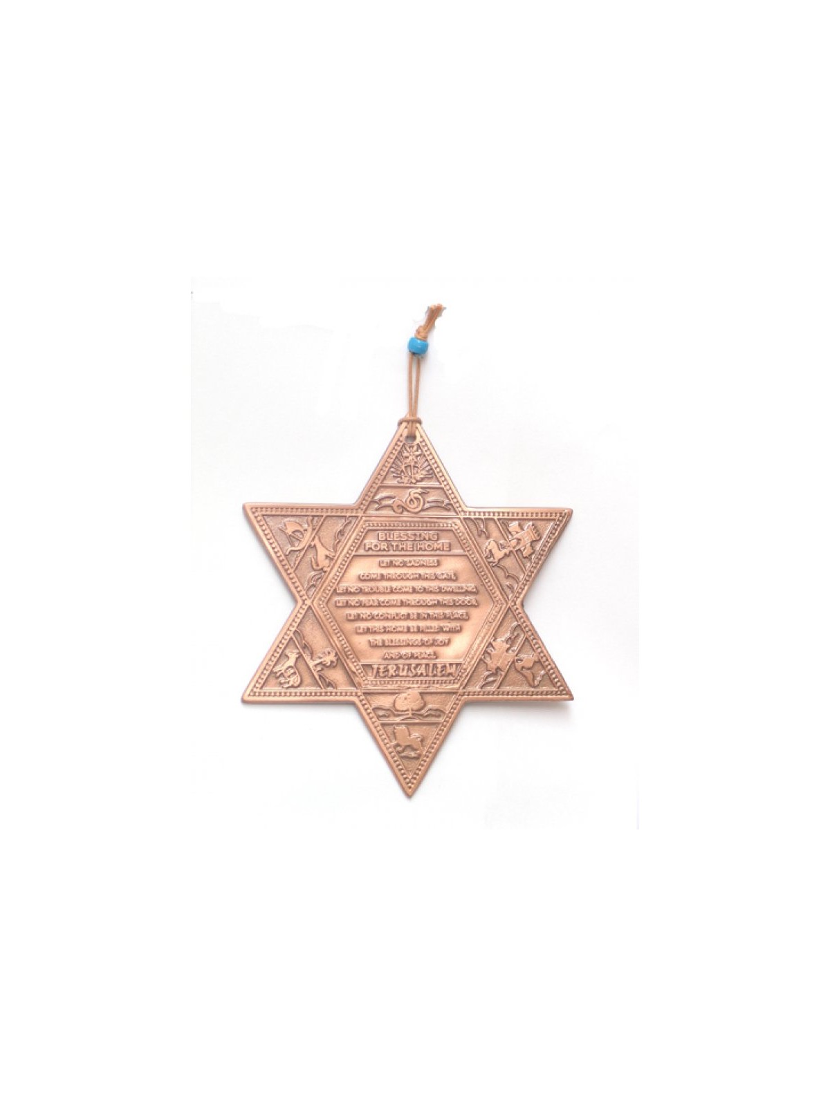 Star of David Wall Decor with Twelve Tribes and Eng... | Star of David