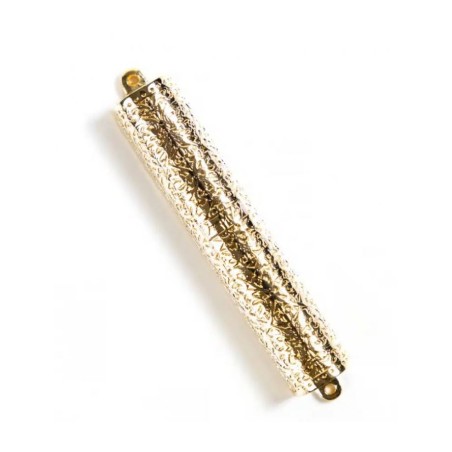 Gold Mezuzah Case Lace Design Replica of Antique Si... | Metal Mezuzah