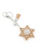 Padded Felt Star of David Key Chain Glitter Gol... | Judaica Keychains