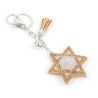 Padded Felt Star of David Key Chain Glitter Gol... | Judaica Keychains
