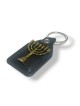Key Chain with Metal Temple Menorah Image in Go... | Judaica Keychains