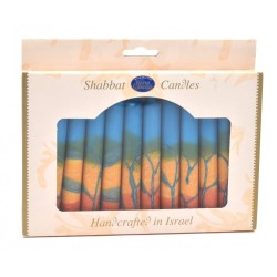Decorative Handmade Galilee Shabbat Candles Orang... | Sabbath Candles