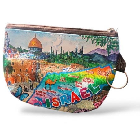 Colorful Polyester Change Purse %96 Jerus... | Jewish Gift from Israel