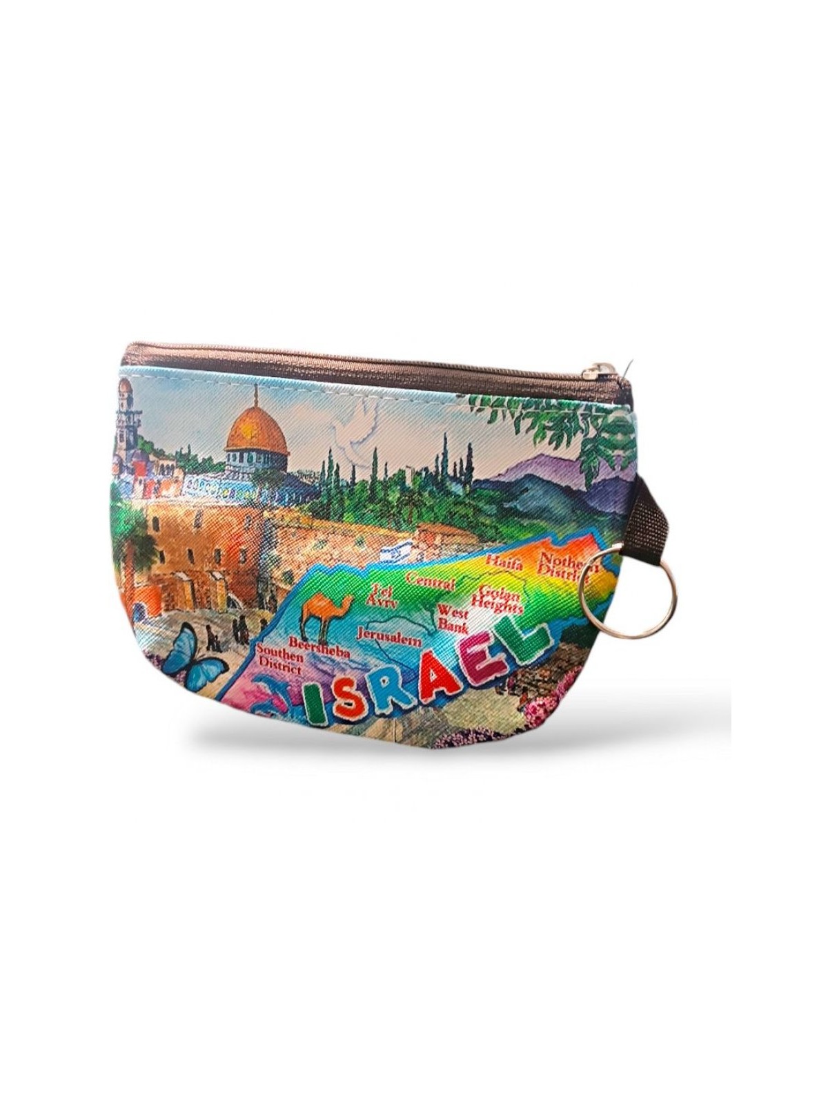 Colorful Polyester Change Purse %96 Jerus... | Jewish Gift from Israel